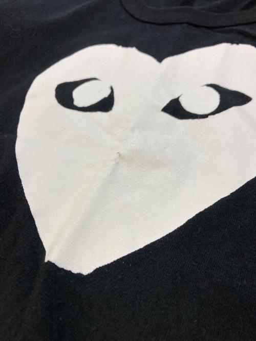 PLAY COMME des GARCONS（プレイコムデギャルソン）PLAY COMME des GARCONS (プレイコムデギャルソン) Printed Heart T-Shirt With Red Emblem Black  ブラック サイズ:SIZE XLの古着・服飾アイテム