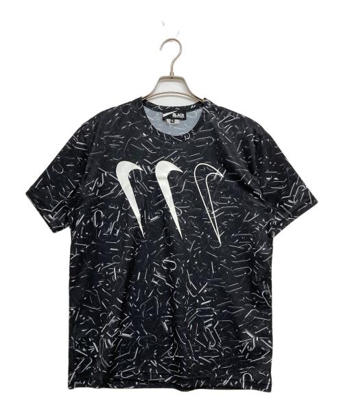 BLACK COMME des GARCONS（ブラックコムデギャルソン）BLACK COMME des GARCONS (ブラックコムデギャルソン) NIKE (ナイキ) コラボプリントTシャツ ブラック サイズ:SIZE XLの古着・服飾アイテム