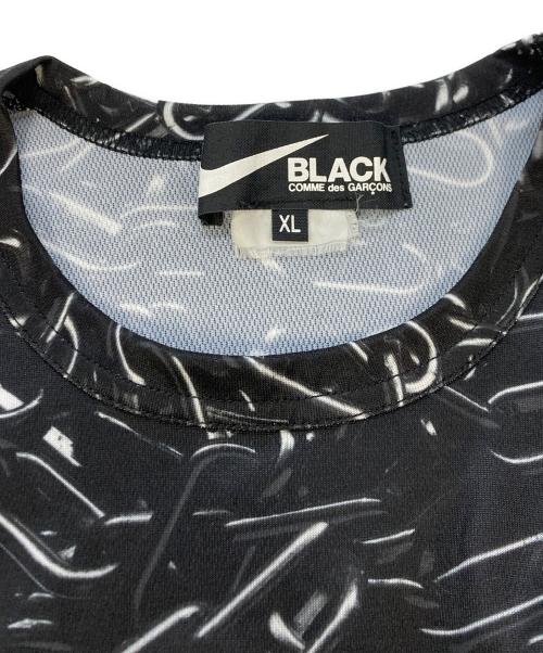 BLACK COMME des GARCONS（ブラックコムデギャルソン）BLACK COMME des GARCONS (ブラックコムデギャルソン) NIKE (ナイキ) コラボプリントTシャツ ブラック サイズ:SIZE XLの古着・服飾アイテム