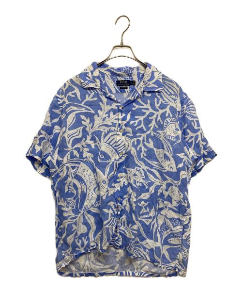 POLO RALPH LAUREN（ポロ・ラルフローレン）POLO RALPH LAUREN (ポロ・ラルフローレン) リネンシャツ ブルー サイズ:SIZE Lの古着・服飾アイテム