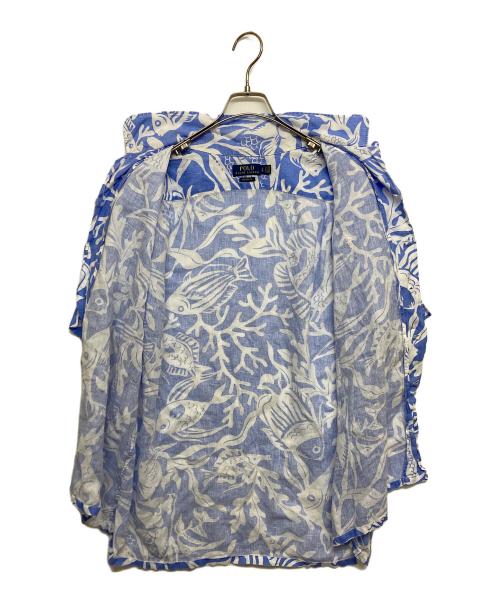 POLO RALPH LAUREN（ポロ・ラルフローレン）POLO RALPH LAUREN (ポロ・ラルフローレン) リネンシャツ ブルー サイズ:SIZE Lの古着・服飾アイテム