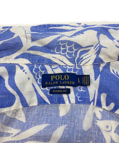 POLO RALPH LAUREN（ポロ・ラルフローレン）POLO RALPH LAUREN (ポロ・ラルフローレン) リネンシャツ ブルー サイズ:SIZE Lの古着・服飾アイテム