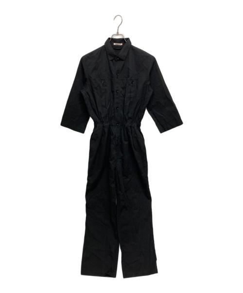 AURALEE（オーラリー）AURALEE (オーラリー) WASHED CAVALRY TWILL JUMPSUIT A9ST02CT ブラック サイズ:	SIZE 1の古着・服飾アイテム