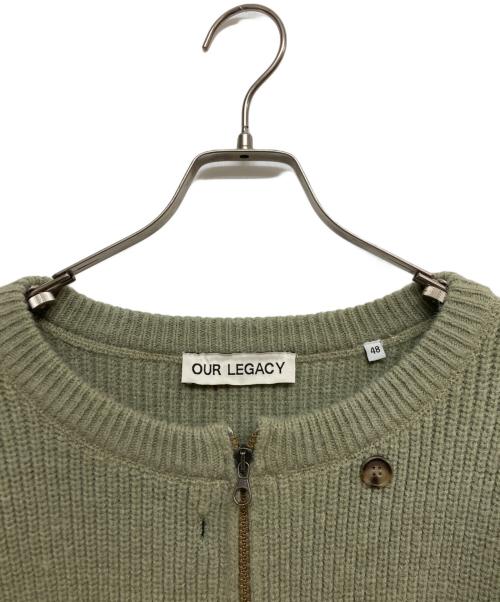 OUR LEGACY（アワーレガシー）OUR LEGACY (アワーレガシー) ZIP WRAP CARDIGAN M4233WM グリーン サイズ:SIZE48の古着・服飾アイテム