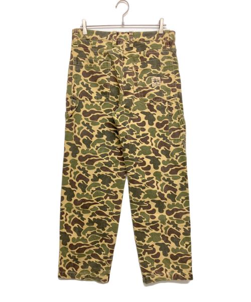 stussy（ステューシー）stussy (ステューシー) Camo Canvas Work Pant カーキ×ベージュ サイズ:SIZE40の古着・服飾アイテム