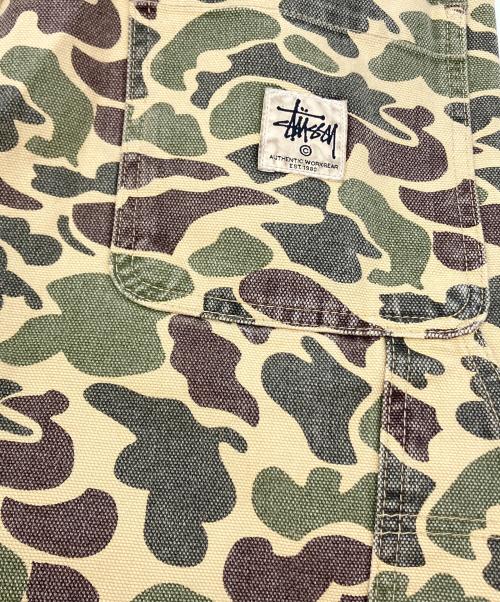stussy（ステューシー）stussy (ステューシー) Camo Canvas Work Pant カーキ×ベージュ サイズ:SIZE40の古着・服飾アイテム