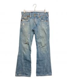 TRUE RELIGION（トゥルー レリジョン）の古着「ダメージフレアデニムパンツ」｜インディゴ