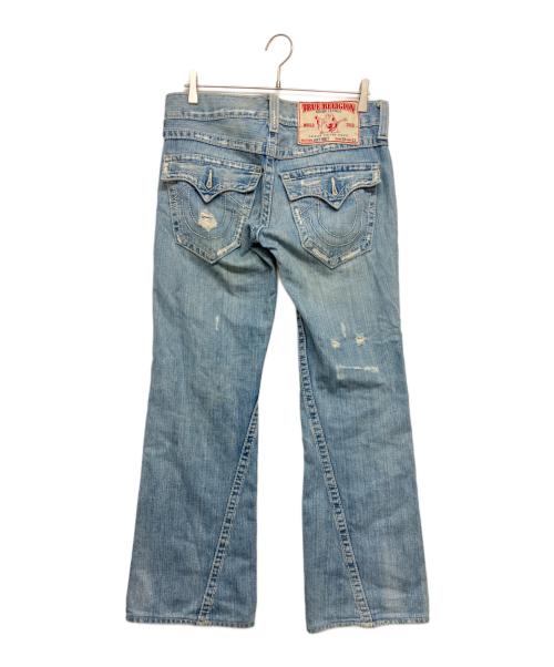 TRUE RELIGION（トゥルー レリジョン）TRUE RELIGION (トゥルー レリジョン) ダメージフレアデニムパンツ インディゴ サイズ:SIZE W30×L33の古着・服飾アイテム