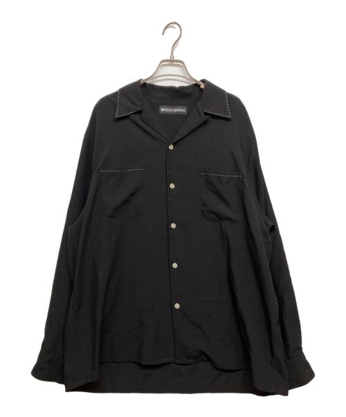 WACKO MARIA（ワコマリア）WACKO MARIA (ワコマリア) ピンポイントステッチ50'Sオープンカラーシャツ ブラック サイズ:SIZE XLの古着・服飾アイテム