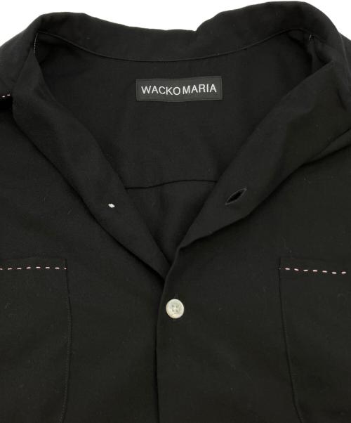 WACKO MARIA（ワコマリア）WACKO MARIA (ワコマリア) ピンポイントステッチ50'Sオープンカラーシャツ ブラック サイズ:SIZE XLの古着・服飾アイテム
