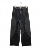 jiedaジエダ）の古着「USED LOOSE FIT JEANS」｜ブラック