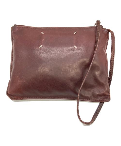 Maison Martin Margiela（メゾンマルタンマルジェラ）Maison Martin Margiela (メゾンマルタンマルジェラ) レザーミニバッグ ボルドー サイズ:実寸サイズをご参照下さい。の古着・服飾アイテム