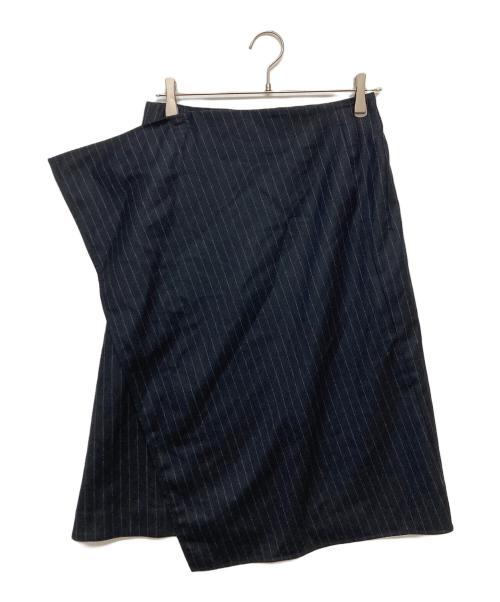 DRAWER（ドゥロワー）DRAWER (ドゥロワー) ツイルラップスカート ネイビー サイズ:SIZE38の古着・服飾アイテム