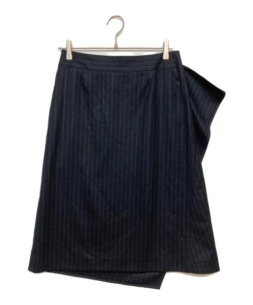 DRAWER（ドゥロワー）DRAWER (ドゥロワー) ツイルラップスカート ネイビー サイズ:SIZE38の古着・服飾アイテム
