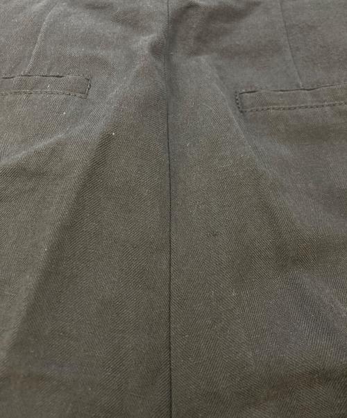 Conte（コンテ）Conte (コンテ) ヘリンボーン タック ワイドパンツ ブラウン サイズ:SIZE38の古着・服飾アイテム