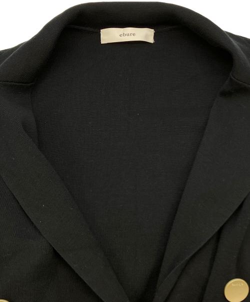 ebure（エブール）ebure (エブール) コットンシルク ニットジャケットカーディガン ブラック サイズ:SIZE38の古着・服飾アイテム