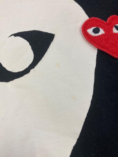 PLAY COMME des GARCONS（プレイコムデギャルソン）PLAY COMME des GARCONS (プレイコムデギャルソン) Printed Heart T-Shirt With Red Emblem Black/ハートワッペンT ブラック サイズ:SIZE Lの古着・服飾アイテム