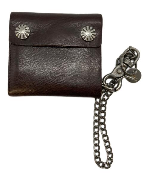 RRL（ダブルアールエル）RRL (ダブルアールエル) Concho Leather Chain Wallet ダークブラウンの古着・服飾アイテム