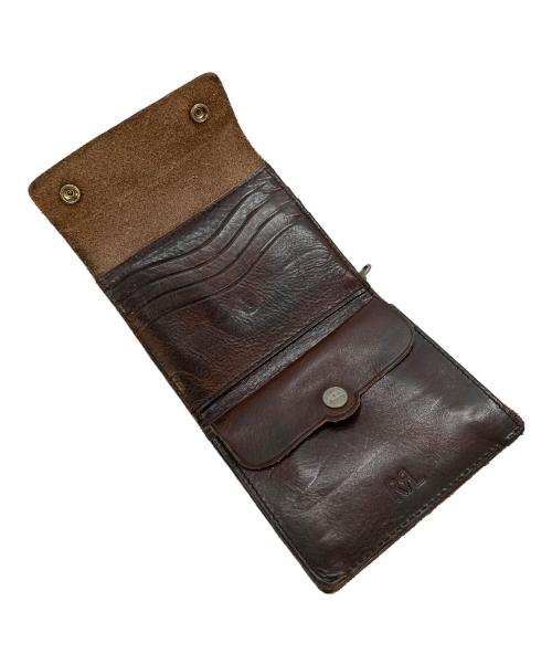 RRL（ダブルアールエル）RRL (ダブルアールエル) Concho Leather Chain Wallet ダークブラウンの古着・服飾アイテム