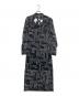 Knuth Marf (クヌースマーフ) puff sleeve sheer one piece ブラック×グレー サイズ:SIZE M 未使用品：15000円