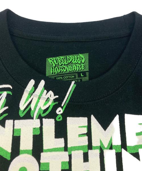 REBEL DREAD HARDWARE（リアルドレッドハードウェア）REBEL DREAD HARDWARE (リアルドレッドハードウェア) TAGS WKGPTY (タグスワーキングパーティー) Tシャツ ブラック サイズ:SIZE Lの古着・服飾アイテム
