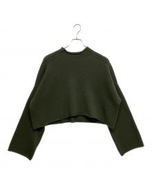 J.W.ANDERSON（ジェイダブリューアンダーソン）の古着「クロップロールニット 37-02-84-02002」｜カーキ