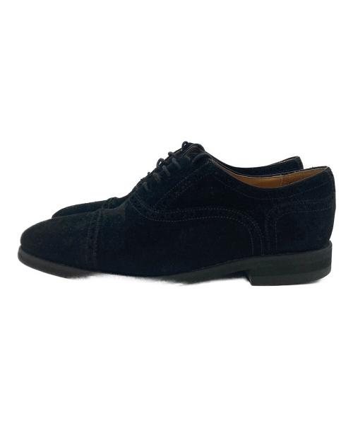 berwick（バーウィック）berwick (バーウィック) セミブローグスエードドレスシューズ ブラック サイズ:SIZE6の古着・服飾アイテム