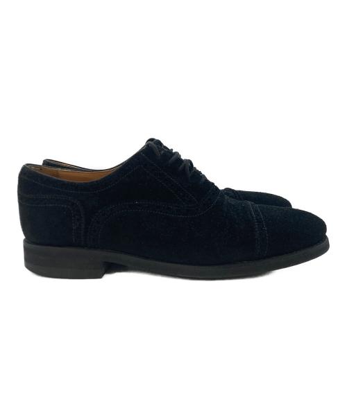 berwick（バーウィック）berwick (バーウィック) セミブローグスエードドレスシューズ ブラック サイズ:SIZE6の古着・服飾アイテム