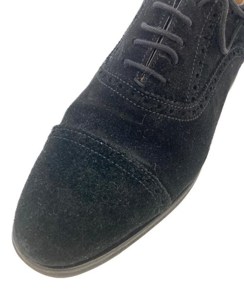 berwick（バーウィック）berwick (バーウィック) セミブローグスエードドレスシューズ ブラック サイズ:SIZE6の古着・服飾アイテム