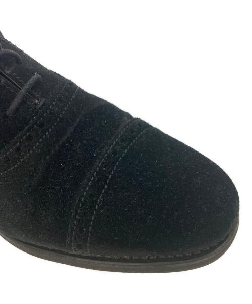 berwick（バーウィック）berwick (バーウィック) セミブローグスエードドレスシューズ ブラック サイズ:SIZE6の古着・服飾アイテム