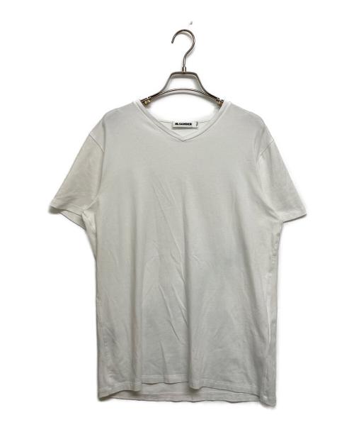 JIL SANDER（ジルサンダー）JIL SANDER (ジルサンダー) VネックTシャツ ホワイト サイズ:SIZE Mの古着・服飾アイテム