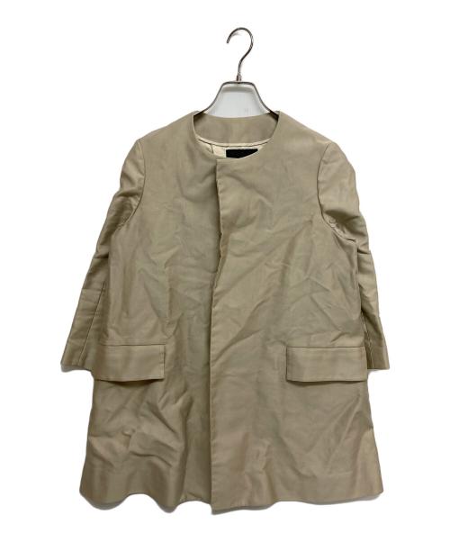 DRAWER（ドゥロワー）DRAWER (ドゥロワー) ノーカラーコート　6525-234-0272 ベージュ サイズ:SIZE36の古着・服飾アイテム