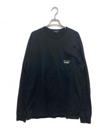 COMME des GARCONS HOMME（コムデギャルソン オム）の古着「ロゴプリント 綿天竺 長袖カットソー」｜ブラック