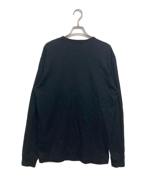 COMME des GARCONS HOMME（コムデギャルソン オム）COMME des GARCONS HOMME (コムデギャルソン オム) ロゴプリント 綿天竺 長袖カットソー ブラック サイズ:SIZE Lの古着・服飾アイテム