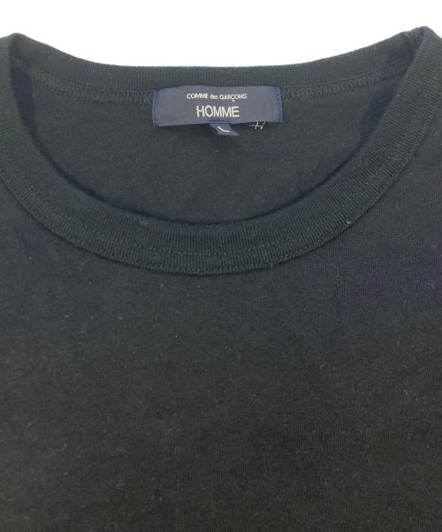 COMME des GARCONS HOMME（コムデギャルソン オム）COMME des GARCONS HOMME (コムデギャルソン オム) ロゴプリント 綿天竺 長袖カットソー ブラック サイズ:SIZE Lの古着・服飾アイテム