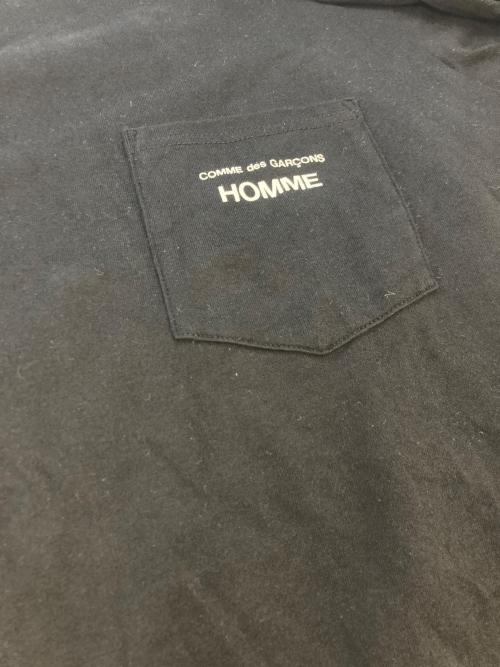 COMME des GARCONS HOMME（コムデギャルソン オム）COMME des GARCONS HOMME (コムデギャルソン オム) ロゴプリント 綿天竺 長袖カットソー ブラック サイズ:SIZE Lの古着・服飾アイテム