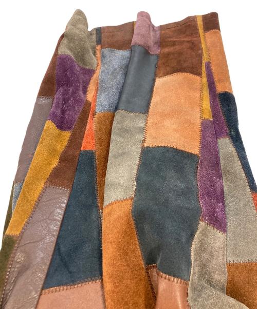 KANTEX LEATHERS（カンテックス・レザーズ）KANTEX LEATHERS (カンテックス・レザーズ) パッチワークスエードジャケット ブラウン サイズ:SIZE18の古着・服飾アイテム