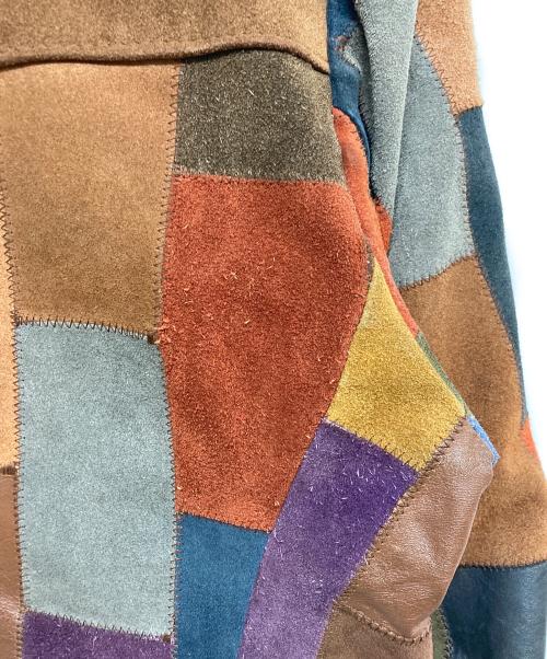 KANTEX LEATHERS（カンテックス・レザーズ）KANTEX LEATHERS (カンテックス・レザーズ) パッチワークスエードジャケット ブラウン サイズ:SIZE18の古着・服飾アイテム