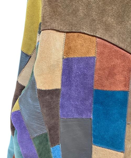 KANTEX LEATHERS（カンテックス・レザーズ）KANTEX LEATHERS (カンテックス・レザーズ) パッチワークスエードジャケット ブラウン サイズ:SIZE18の古着・服飾アイテム