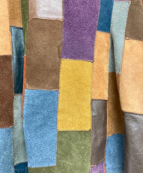 KANTEX LEATHERS（カンテックス・レザーズ）KANTEX LEATHERS (カンテックス・レザーズ) パッチワークスエードジャケット ブラウン サイズ:SIZE18の古着・服飾アイテム