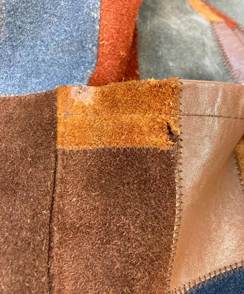 KANTEX LEATHERS（カンテックス・レザーズ）KANTEX LEATHERS (カンテックス・レザーズ) パッチワークスエードジャケット ブラウン サイズ:SIZE18の古着・服飾アイテム