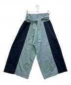 MARNIマルニ）の古着「Panelled Wide Leg Pant　PAMAT09Q00TCZ35」｜ネイビー×ブルー