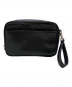 PORTERポーター）の古着「POUCH/レザークラッチバック」｜ブラック