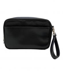 PORTER（ポーター）の古着「POUCH/レザークラッチバック」｜ブラック