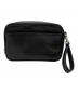 PORTER（ポーター）の古着「POUCH/レザークラッチバック」｜ブラック