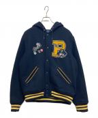 POLO RALPH LAURENポロ・ラルフローレン）の古着「ウールブレンドレターマンジャケット」｜ネイビー