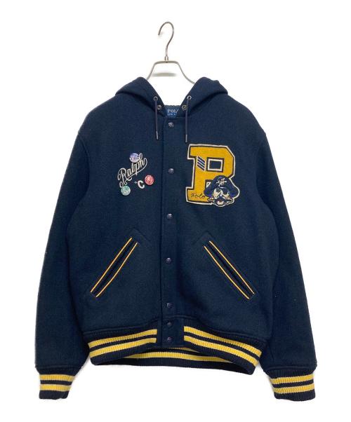 POLO RALPH LAUREN（ポロ・ラルフローレン）POLO RALPH LAUREN (ポロ・ラルフローレン) ウールブレンドレターマンジャケット ネイビー サイズ:SIZE XLの古着・服飾アイテム