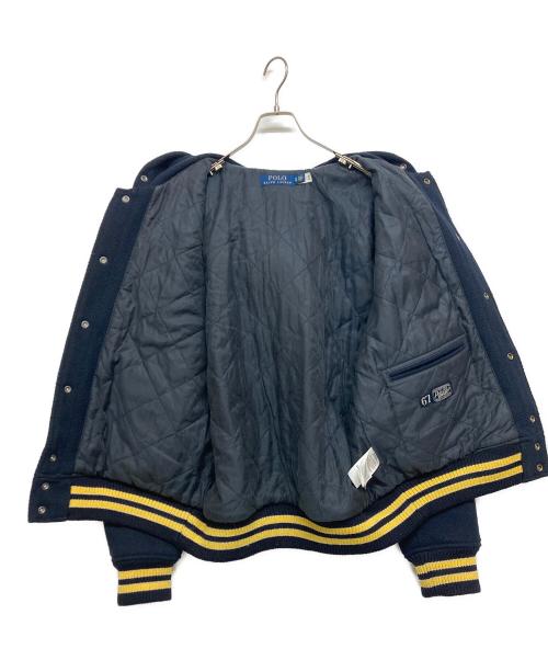 POLO RALPH LAUREN（ポロ・ラルフローレン）POLO RALPH LAUREN (ポロ・ラルフローレン) ウールブレンドレターマンジャケット ネイビー サイズ:SIZE XLの古着・服飾アイテム