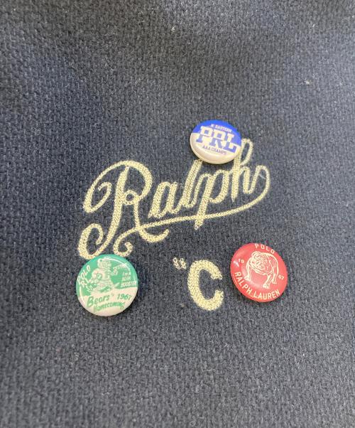 POLO RALPH LAUREN（ポロ・ラルフローレン）POLO RALPH LAUREN (ポロ・ラルフローレン) ウールブレンドレターマンジャケット ネイビー サイズ:SIZE XLの古着・服飾アイテム