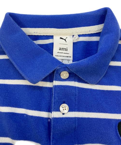 PUMA（プーマ）PUMA (プーマ) AMI Alexandre Mattiussi (アミアレクサンドルマテュッシ) 半袖ポロシャツ ブルー サイズ:SIZE Lの古着・服飾アイテム
